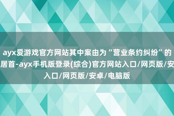 ayx爱游戏官方网站其中案由为“营业条约纠纷”的公告以8则居首-ayx手机版登录(综合)官方网站入口/网页版/安卓/电脑版