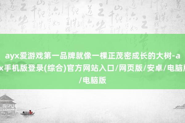 ayx爱游戏第一品牌就像一棵正茂密成长的大树-ayx手机版登录(综合)官方网站入口/网页版/安卓/电脑版