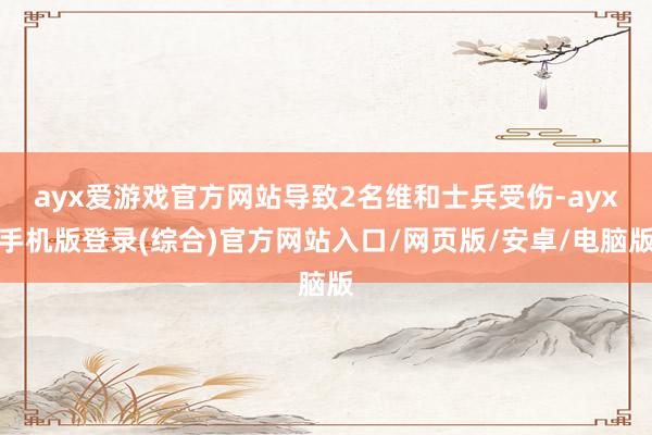 ayx爱游戏官方网站导致2名维和士兵受伤-ayx手机版登录(综合)官方网站入口/网页版/安卓/电脑版