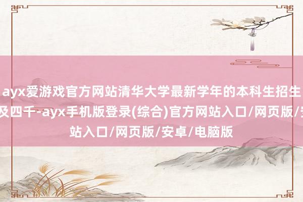 ayx爱游戏官方网站清华大学最新学年的本科生招生东谈主数不及四千-ayx手机版登录(综合)官方网站入口/网页版/安卓/电脑版