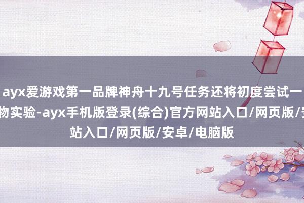 ayx爱游戏第一品牌神舟十九号任务还将初度尝试一种很是的生物实验-ayx手机版登录(综合)官方网站入口/网页版/安卓/电脑版