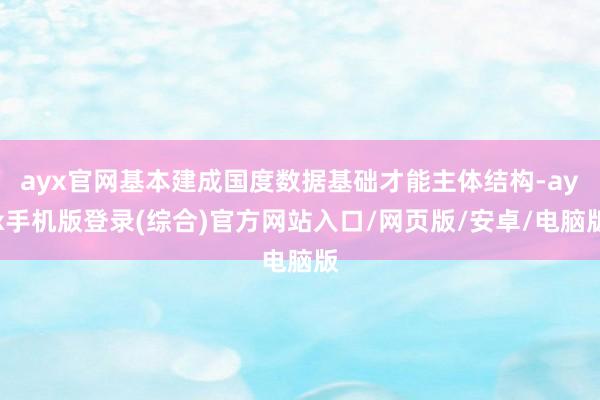 ayx官网基本建成国度数据基础才能主体结构-ayx手机版登录(综合)官方网站入口/网页版/安卓/电脑版
